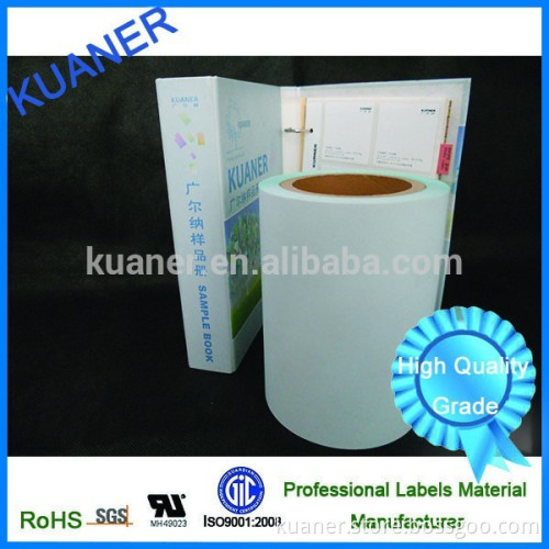 56mic White PP syntheitc paper with adhesion for labels stock